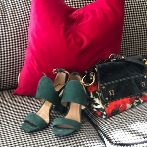 Green suede Banana Republic shoes, worn once,